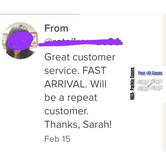 IKEA PÄRKLA Set of Four (4) Sturdy Storage Reusable Case Tote Travel Cube Eco - Picture 7 of 15